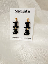 Load image into Gallery viewer, “13” Dangles • TS Reputation Inspired | Handmade Polymer Clay Earrings