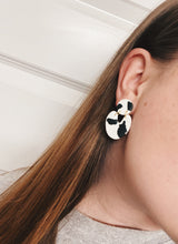 Load image into Gallery viewer, Cowprint Polymer Clay Earrings
