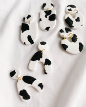 Load image into Gallery viewer, Cowprint Polymer Clay Earrings