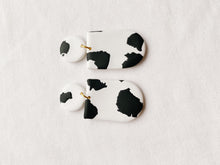 Load image into Gallery viewer, Cowprint Polymer Clay Earrings