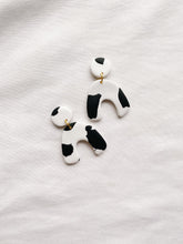Load image into Gallery viewer, Cowprint Polymer Clay Earrings