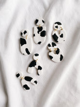 Load image into Gallery viewer, Cowprint Polymer Clay Earrings
