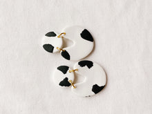 Load image into Gallery viewer, Cowprint Polymer Clay Earrings