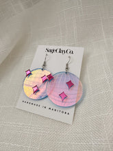 Load image into Gallery viewer, Iridescent Mirror Ball Acrylic Earrings