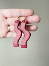 Load image into Gallery viewer, TS inspired, Red, All too Well | Handmade Polymer Clay Earrings