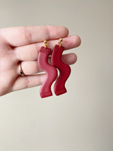 Load image into Gallery viewer, TS inspired, Red, All too Well | Handmade Polymer Clay Earrings