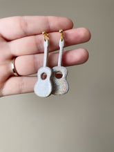 Load image into Gallery viewer, TS inspired, Sparkly Guitar | Handmade Polymer Clay Earrings