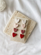 Load image into Gallery viewer, Heart Stud Pack | Made to Order - Handmade Polymer Clay Earrings