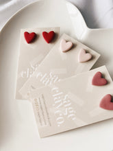Load image into Gallery viewer, Heart Studs | Made to Order - Handmade Polymer Clay Earrings