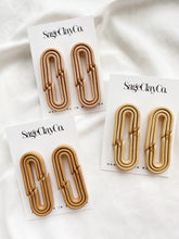 Load image into Gallery viewer, Retro Double Rainbow | Desert Sands Collection | Handmade Polymer Clay Earrings