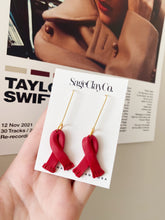 Load image into Gallery viewer, TS Inspired Scarf Earrings | Handmade Polymer Clay Earrings