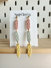 Load image into Gallery viewer, Crayons | Teacher Collection | Handmade Polymer Clay Earrings
