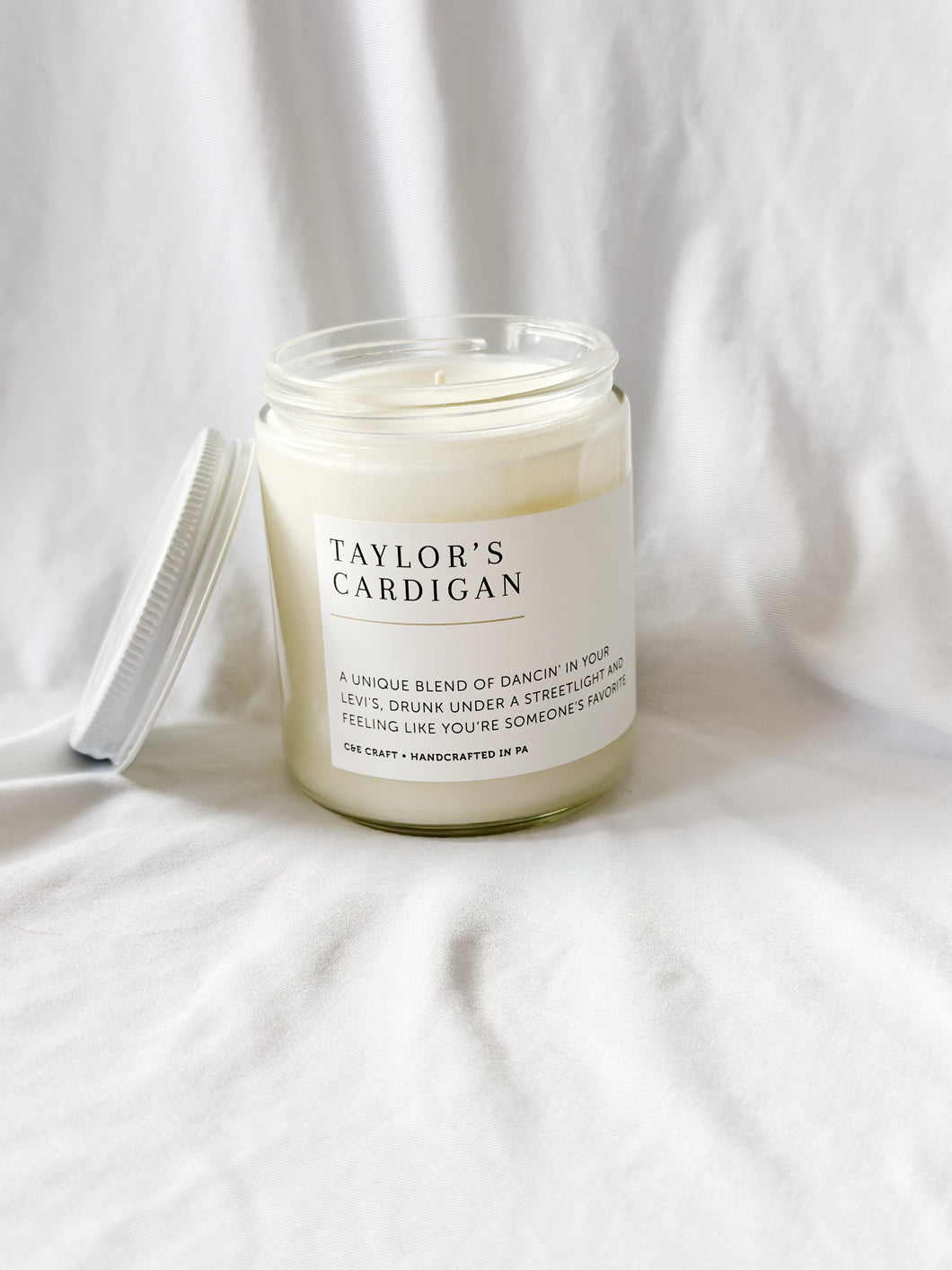 Taylor's Cardigan Soy Wax Candle - Taylor Swift Inspired