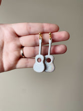 Load image into Gallery viewer, TS inspired, Sparkly Guitar | Handmade Polymer Clay Earrings
