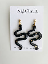 Load image into Gallery viewer, Snake Dangles • TS Reputation Inspired | Handmade Polymer Clay Earrings
